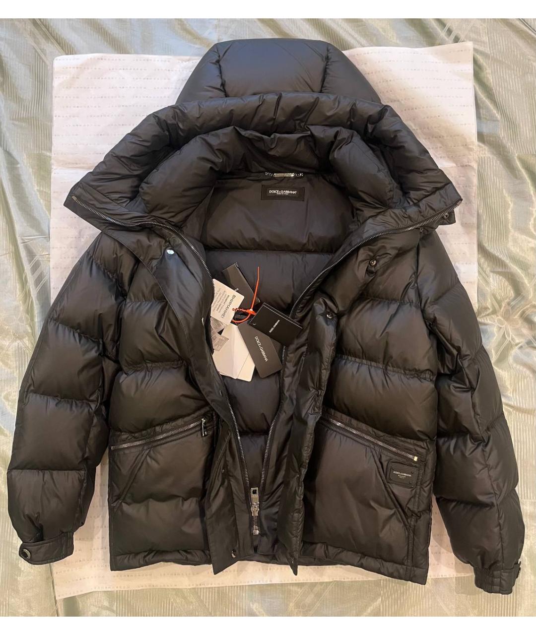 DOLCE&GABBANA Черный пуховик, фото 3