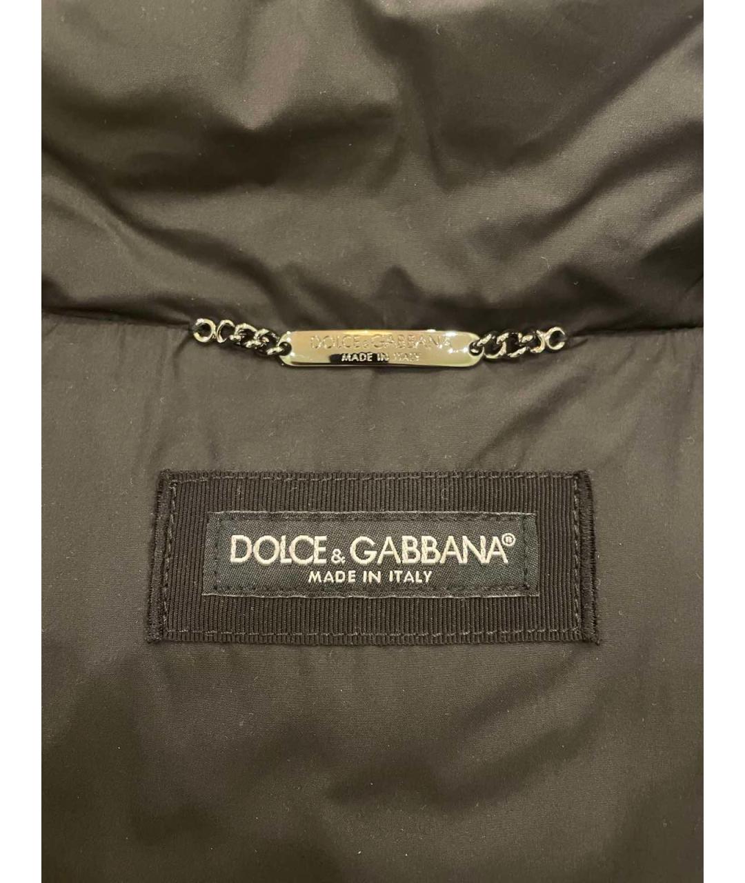 DOLCE&GABBANA Черный пуховик, фото 3