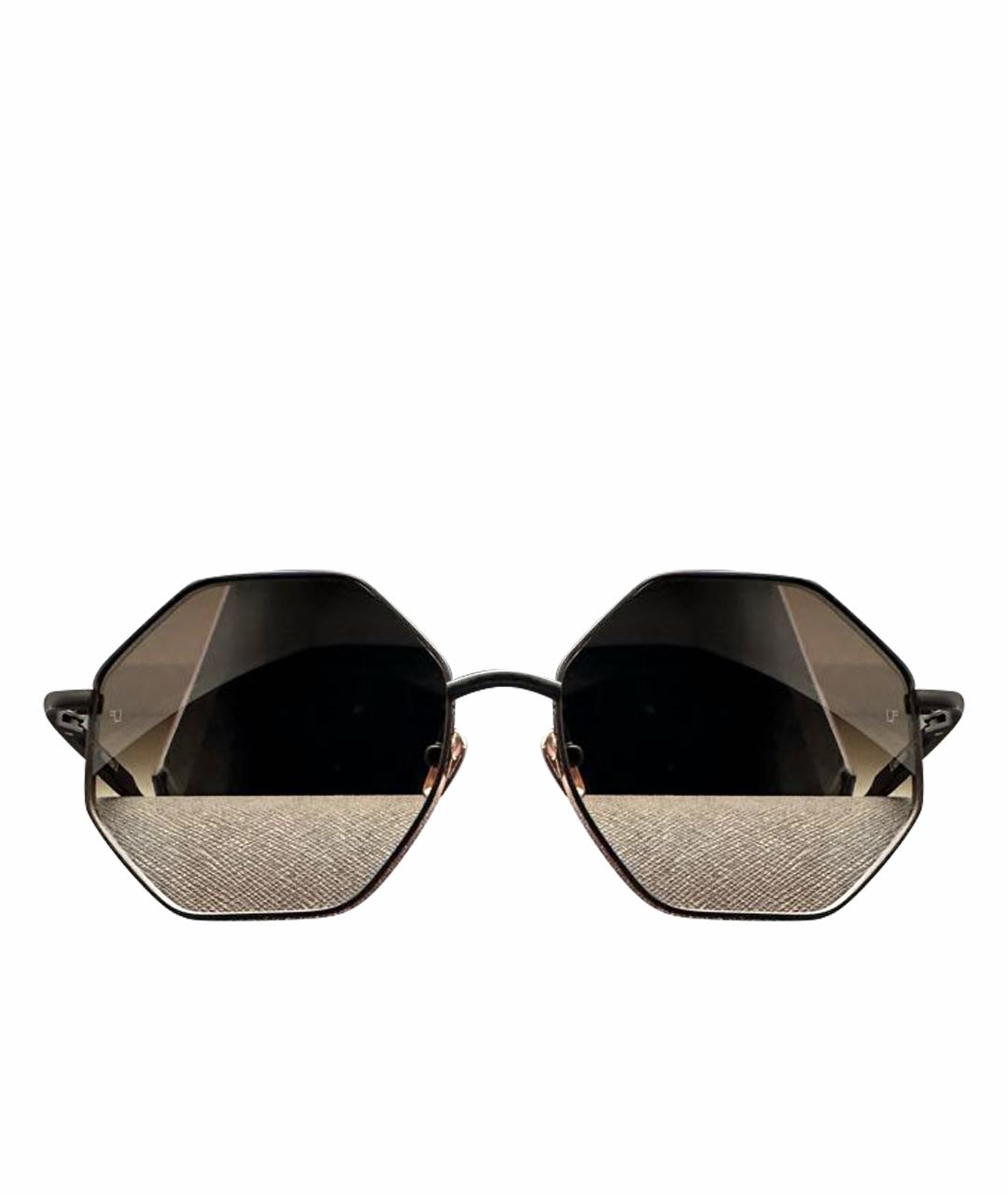 LINDA FARROW Черные металлические солнцезащитные очки, фото 1