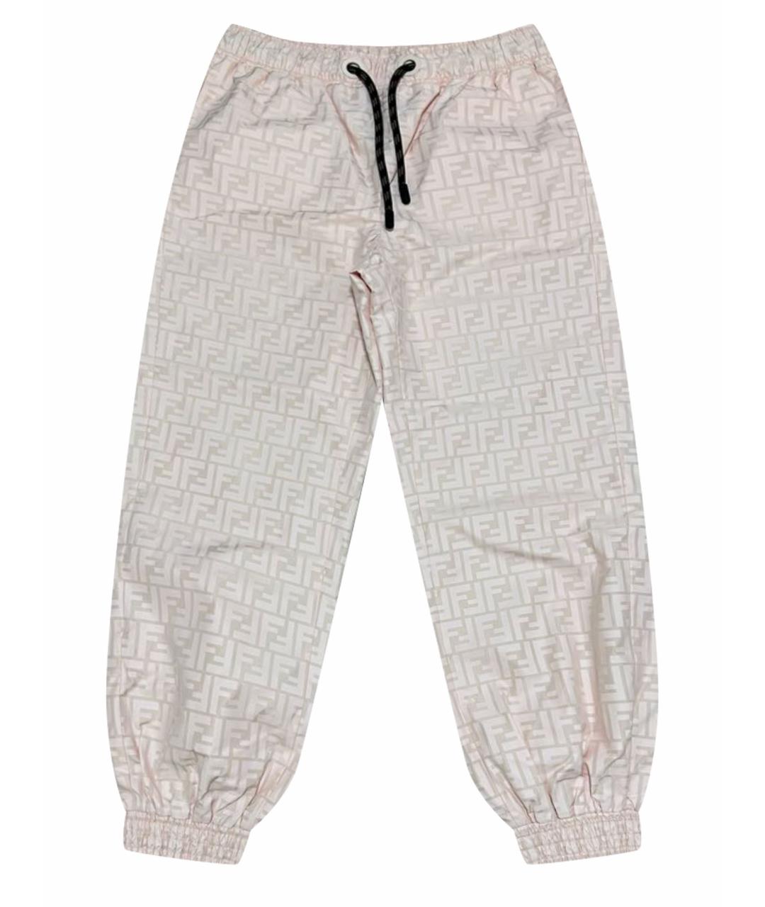 FENDI Розовые полиамидовые спортивные брюки и шорты, фото 1