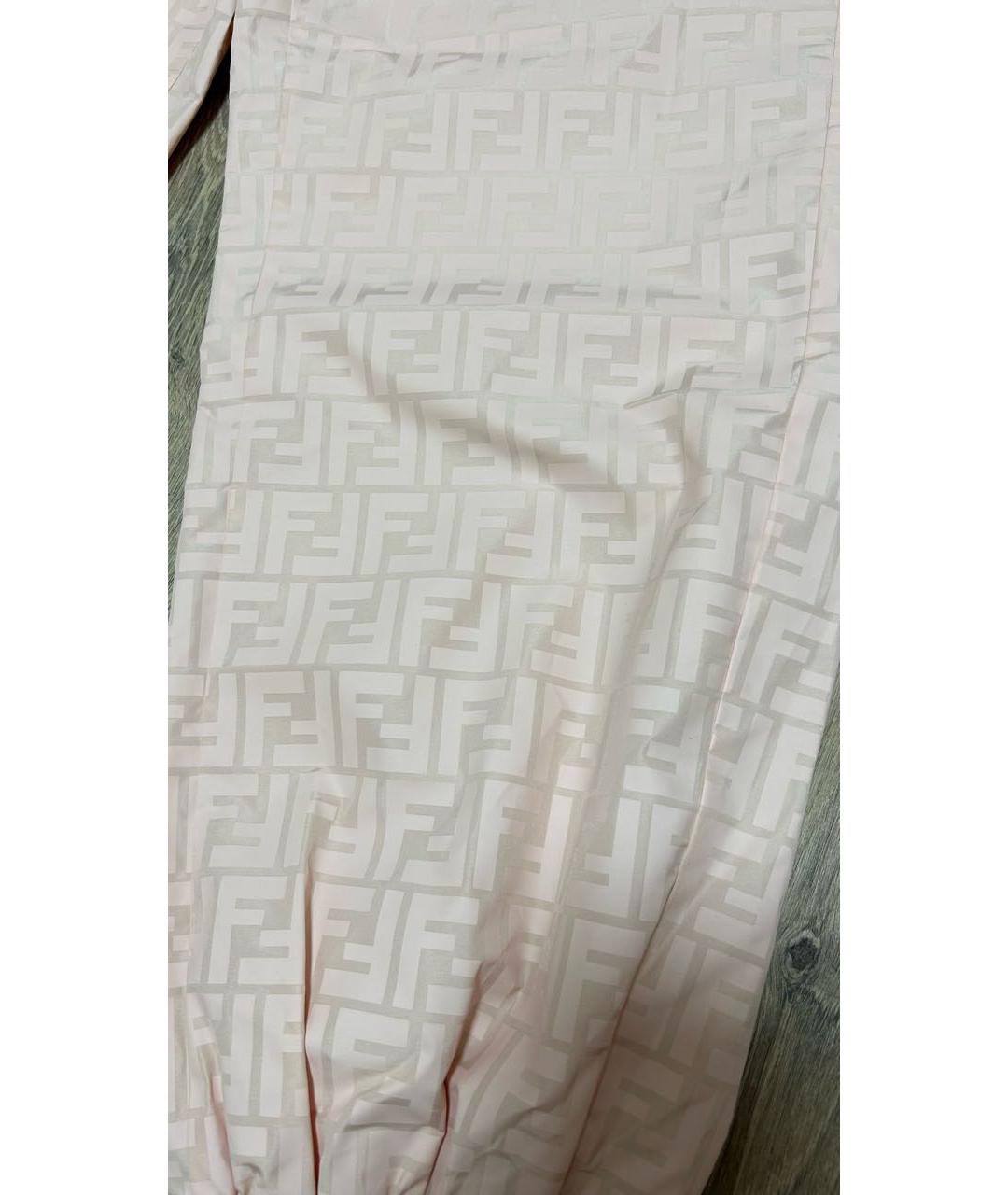 FENDI Розовые полиамидовые спортивные брюки и шорты, фото 3