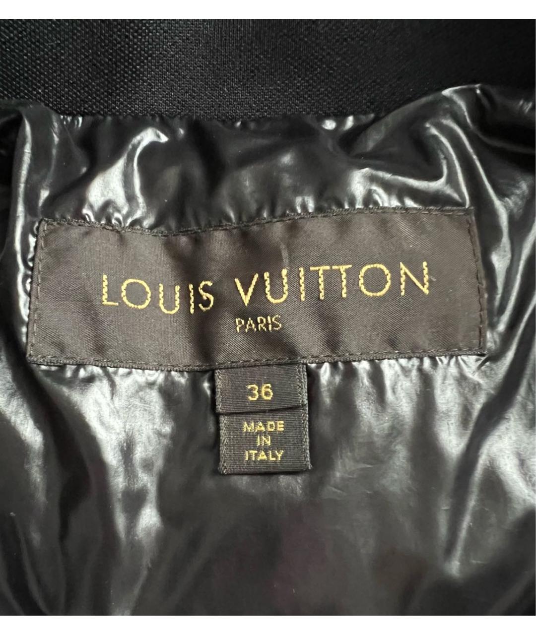 LOUIS VUITTON Черный полиэстеровый пуховик, фото 3