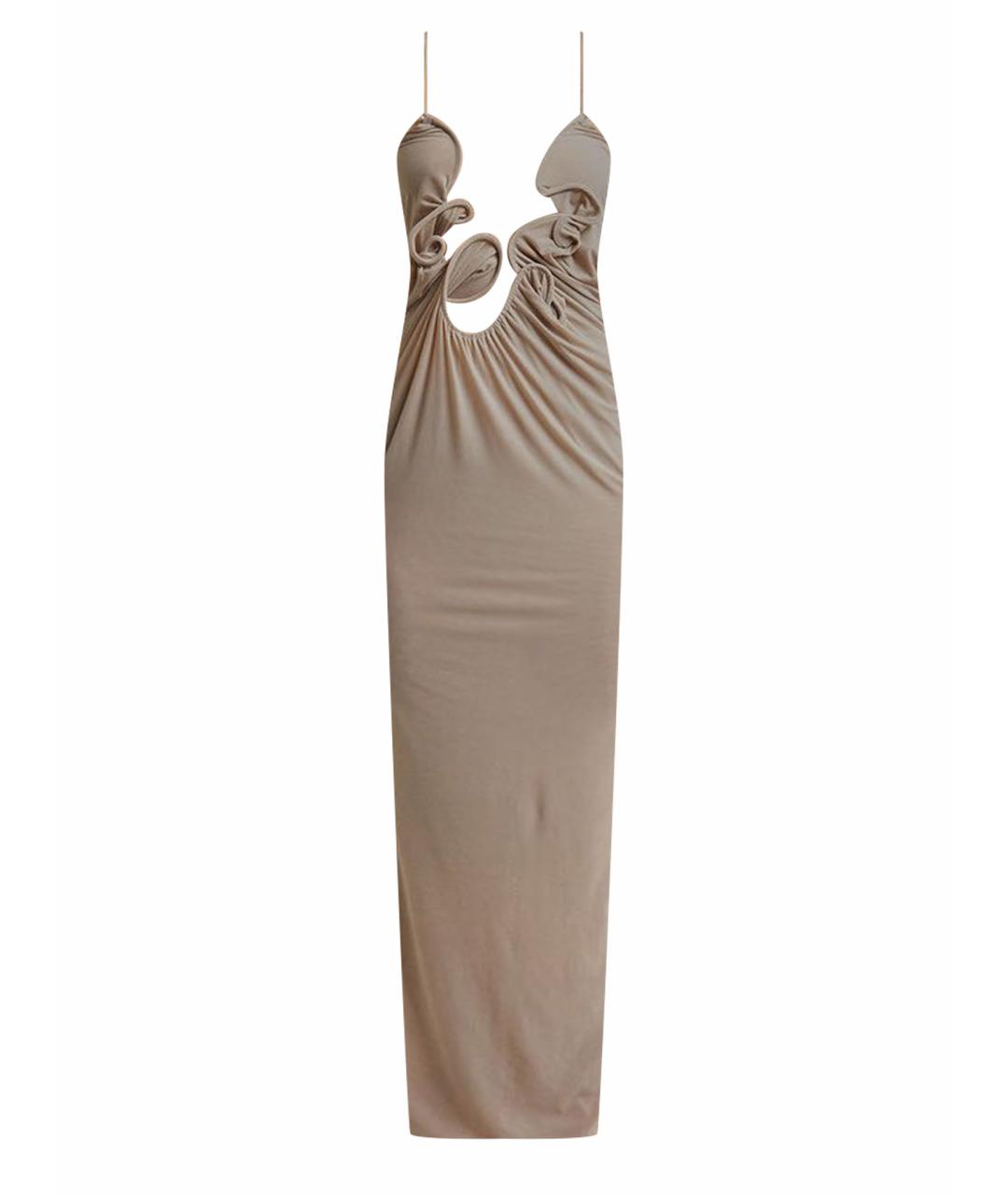 CHRISTOPHER ESBER Бежевое синтетическое вечернее платье, фото 1