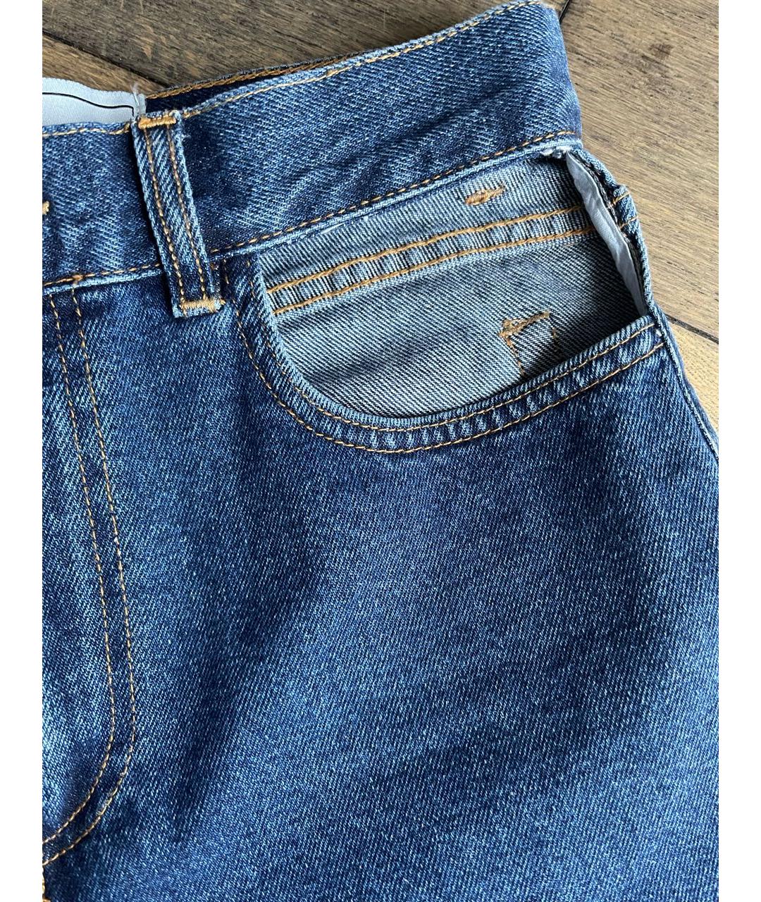FORTE COUTURE Темно-синие хлопковые прямые джинсы, фото 4