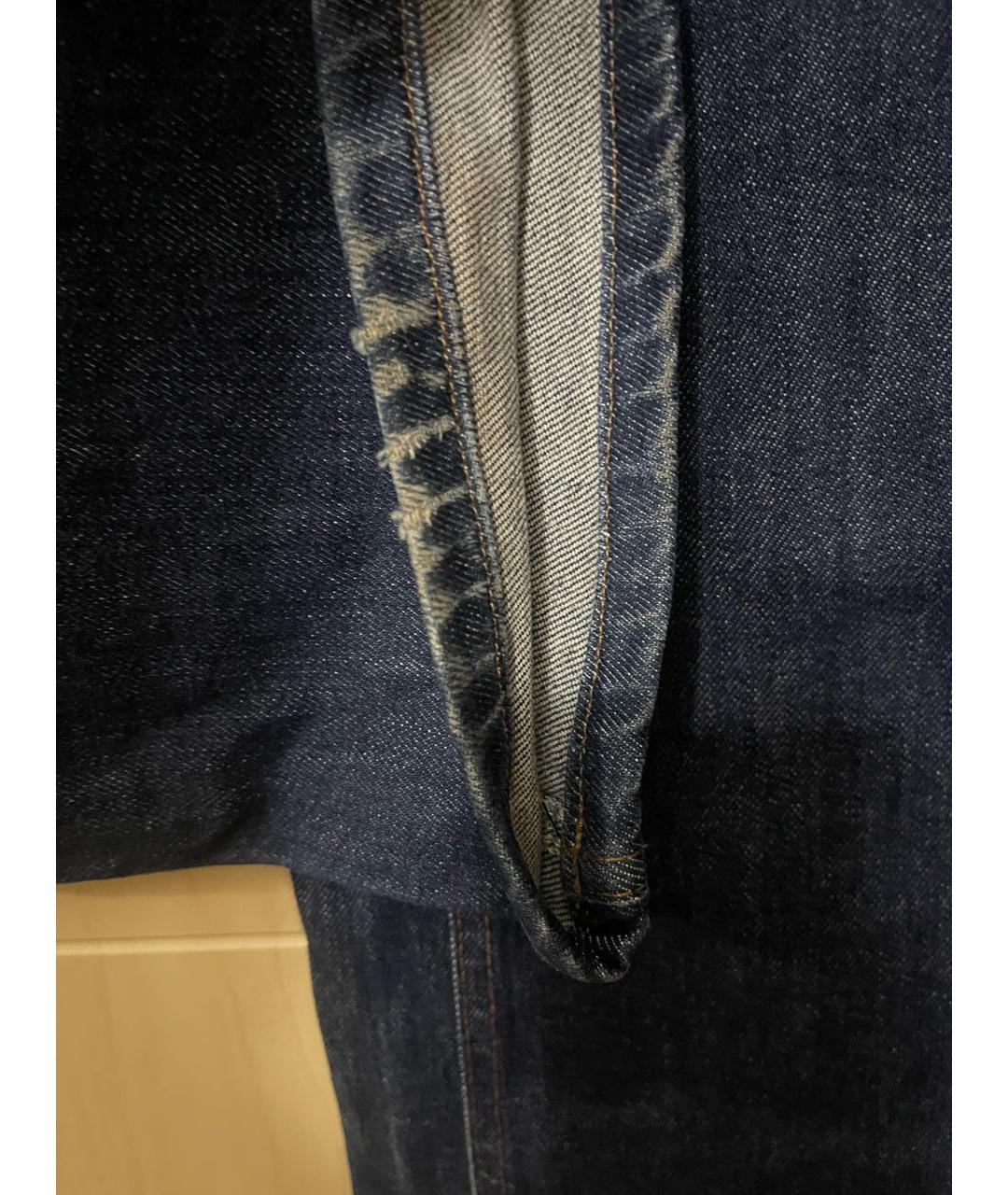 ROBERTO CAVALLI Синие хлопковые прямые джинсы, фото 4