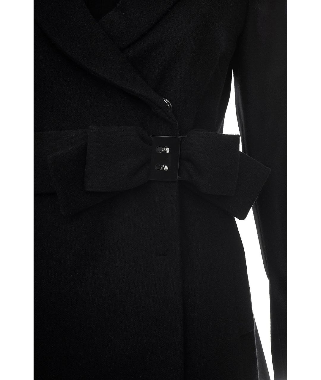 RED VALENTINO Черное шерстяное пальто, фото 3
