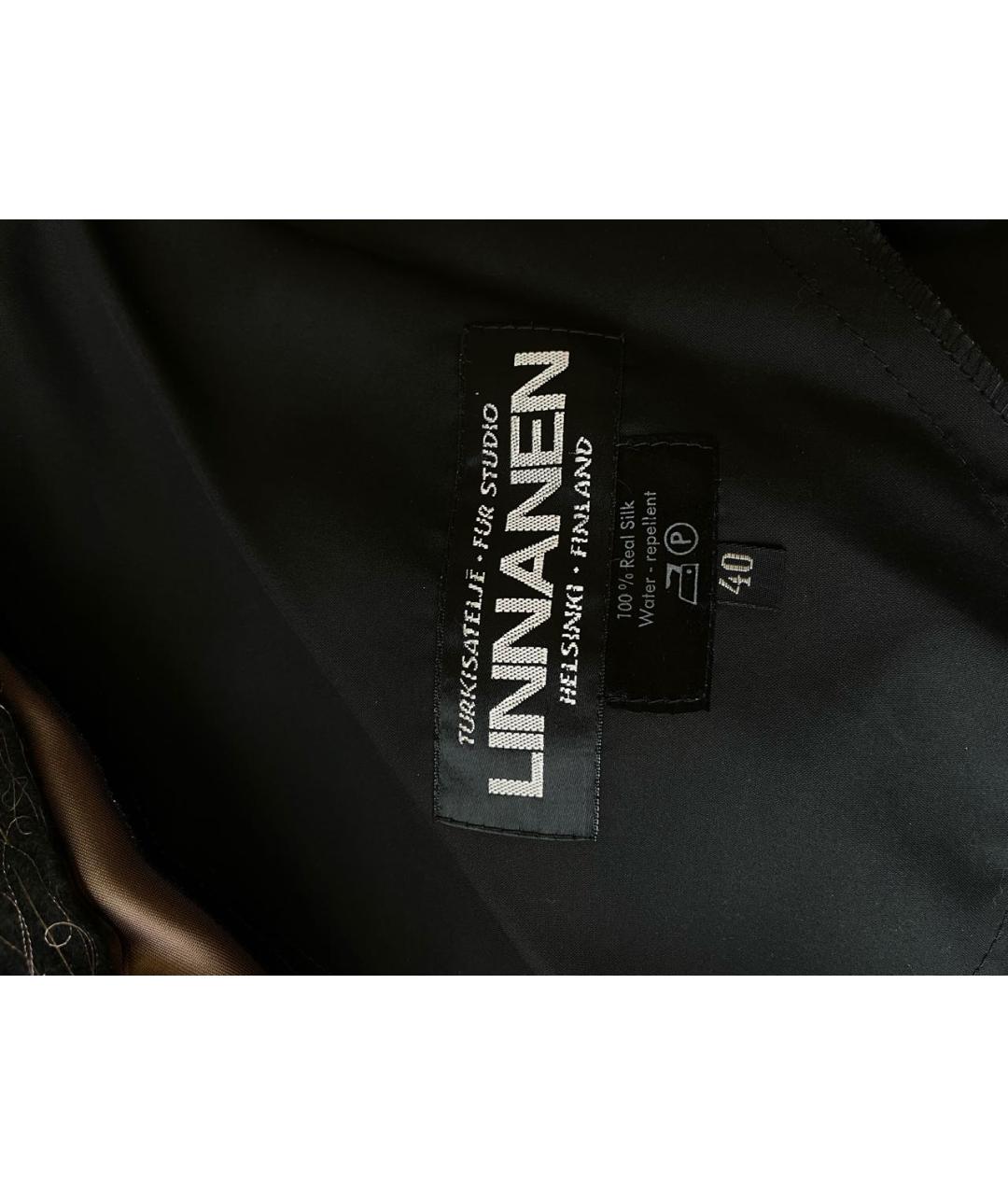 LINNANEN Черная меховая шуба, фото 8