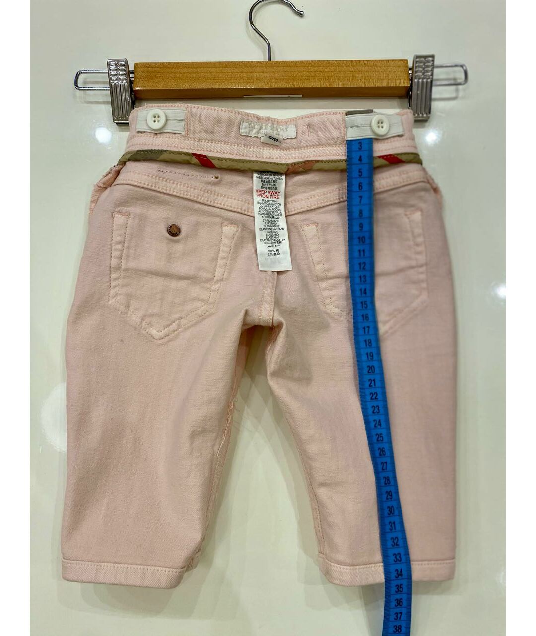BURBERRY Розовые хлопковые джинсы, фото 5