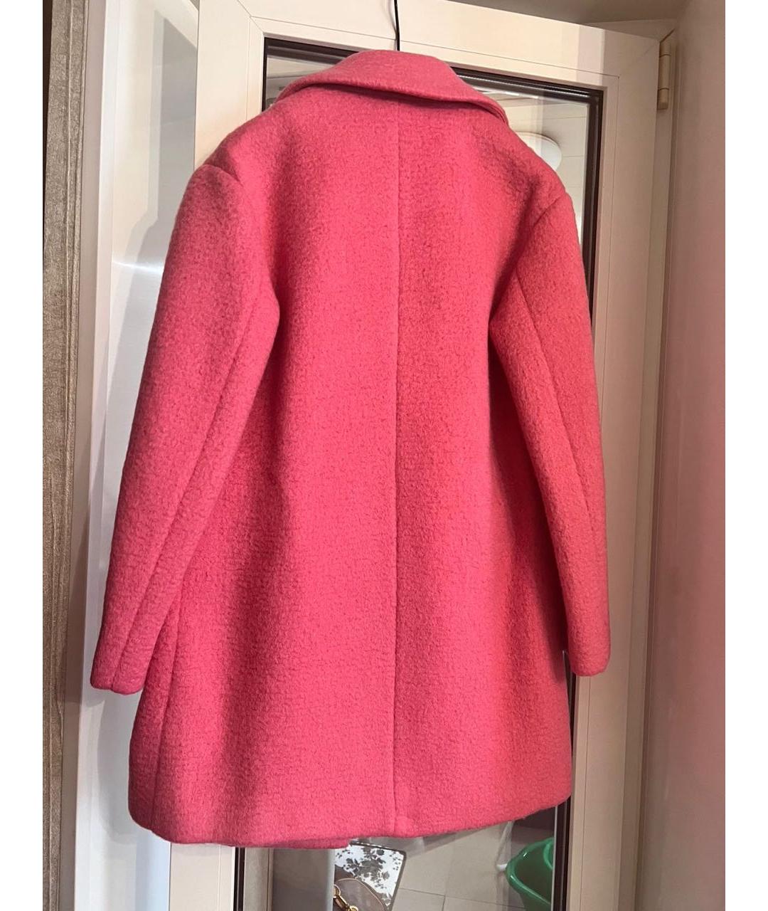 EMPORIO ARMANI Розовое шерстяное пальто, фото 2