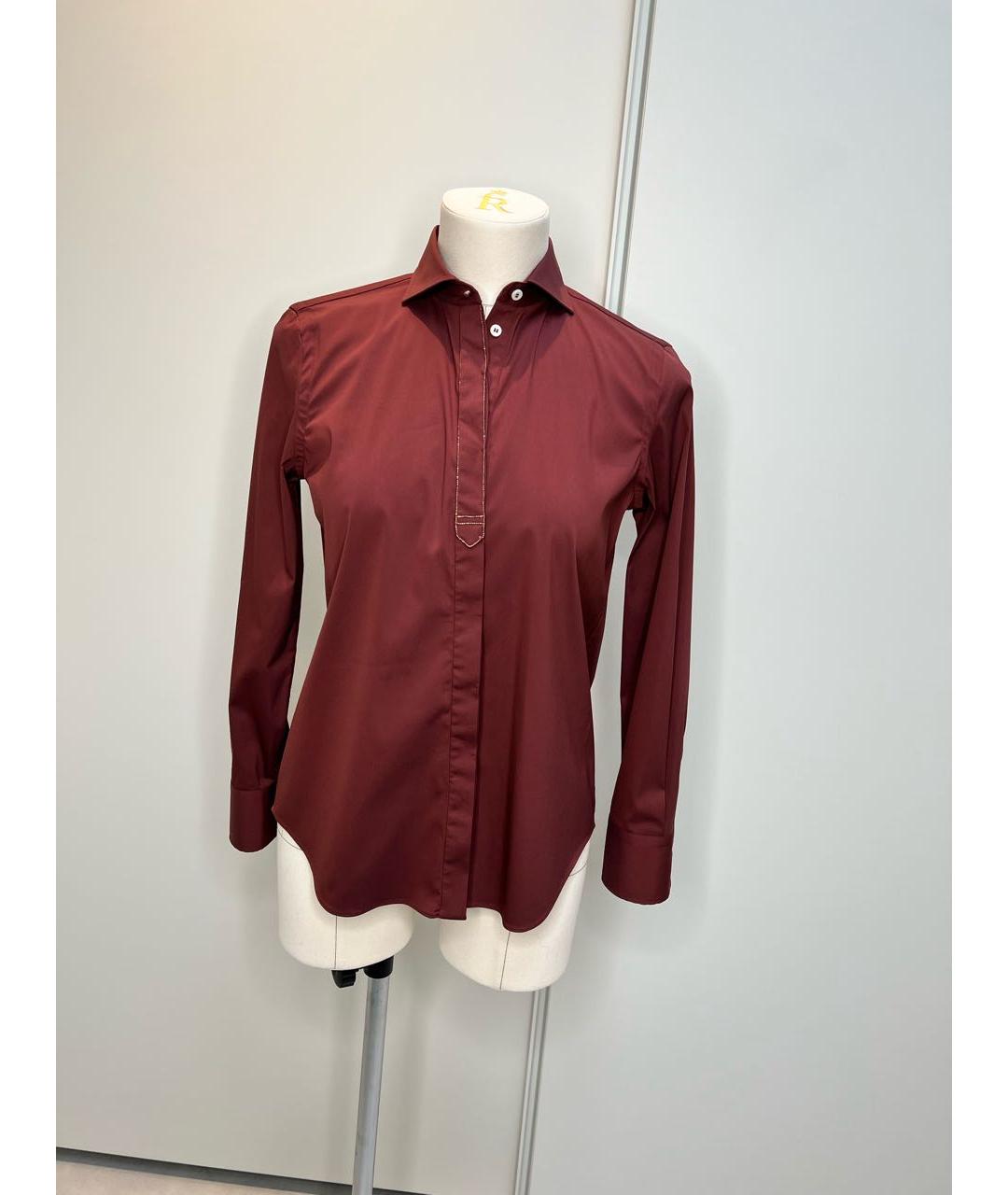 BRUNELLO CUCINELLI Бордовая рубашка, фото 8