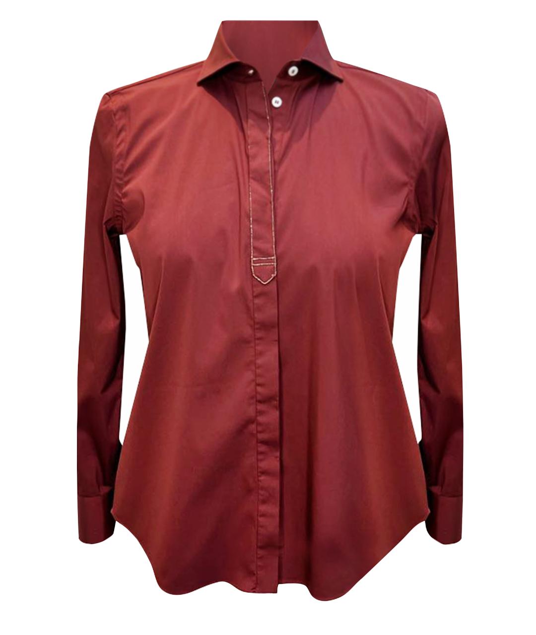 BRUNELLO CUCINELLI Бордовая рубашка, фото 1