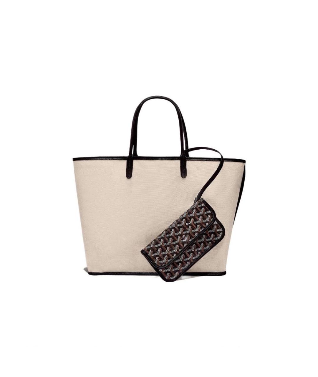 GOYARD Черная кожаная сумка тоут, фото 3