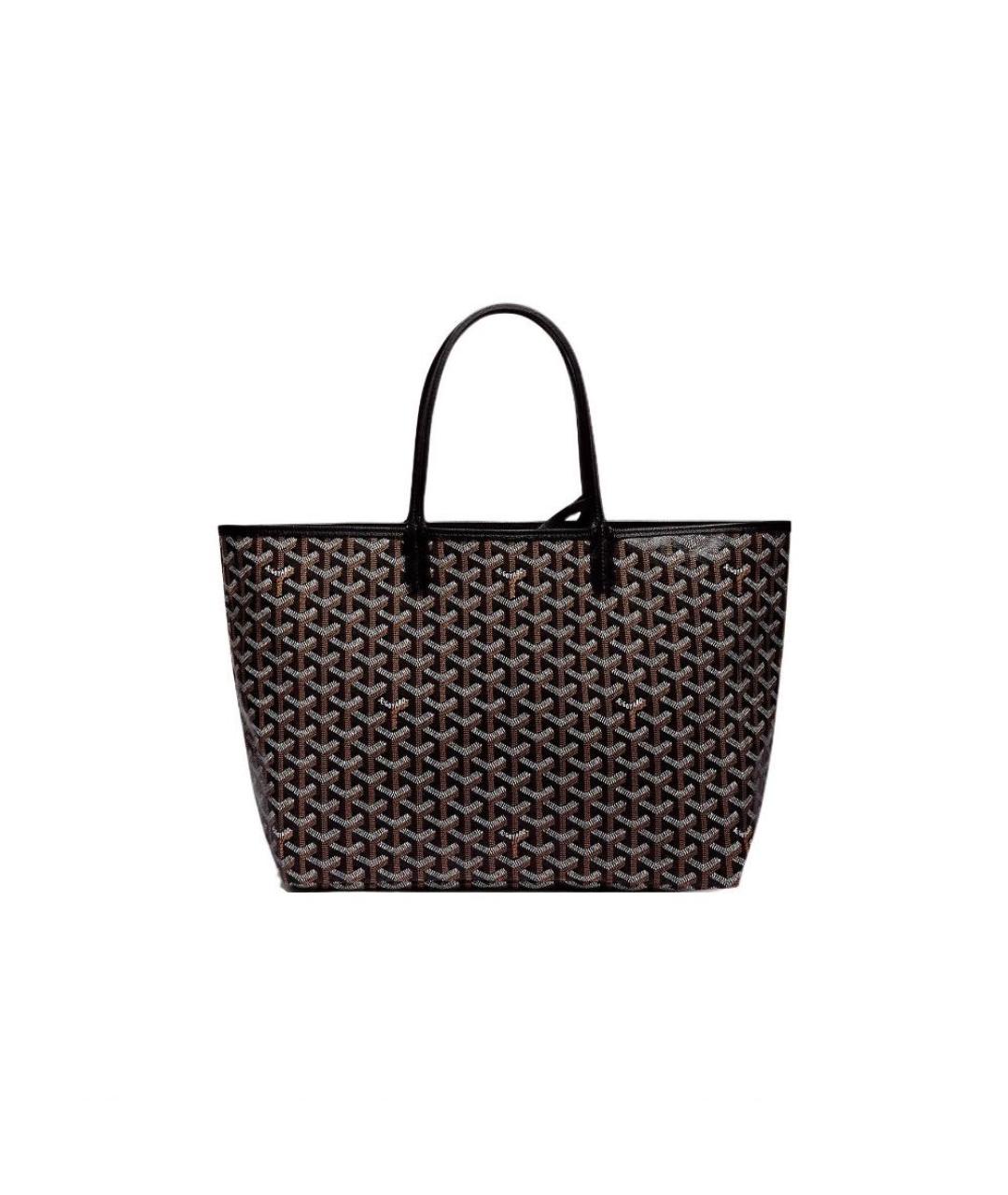 GOYARD Черная кожаная сумка тоут, фото 2