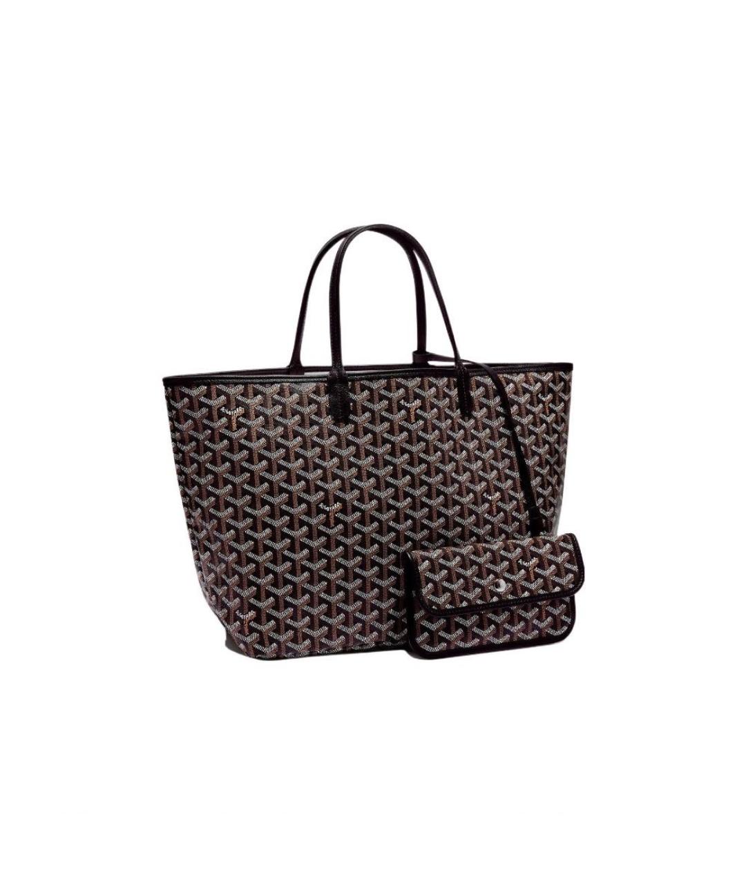 GOYARD Черная кожаная сумка тоут, фото 8