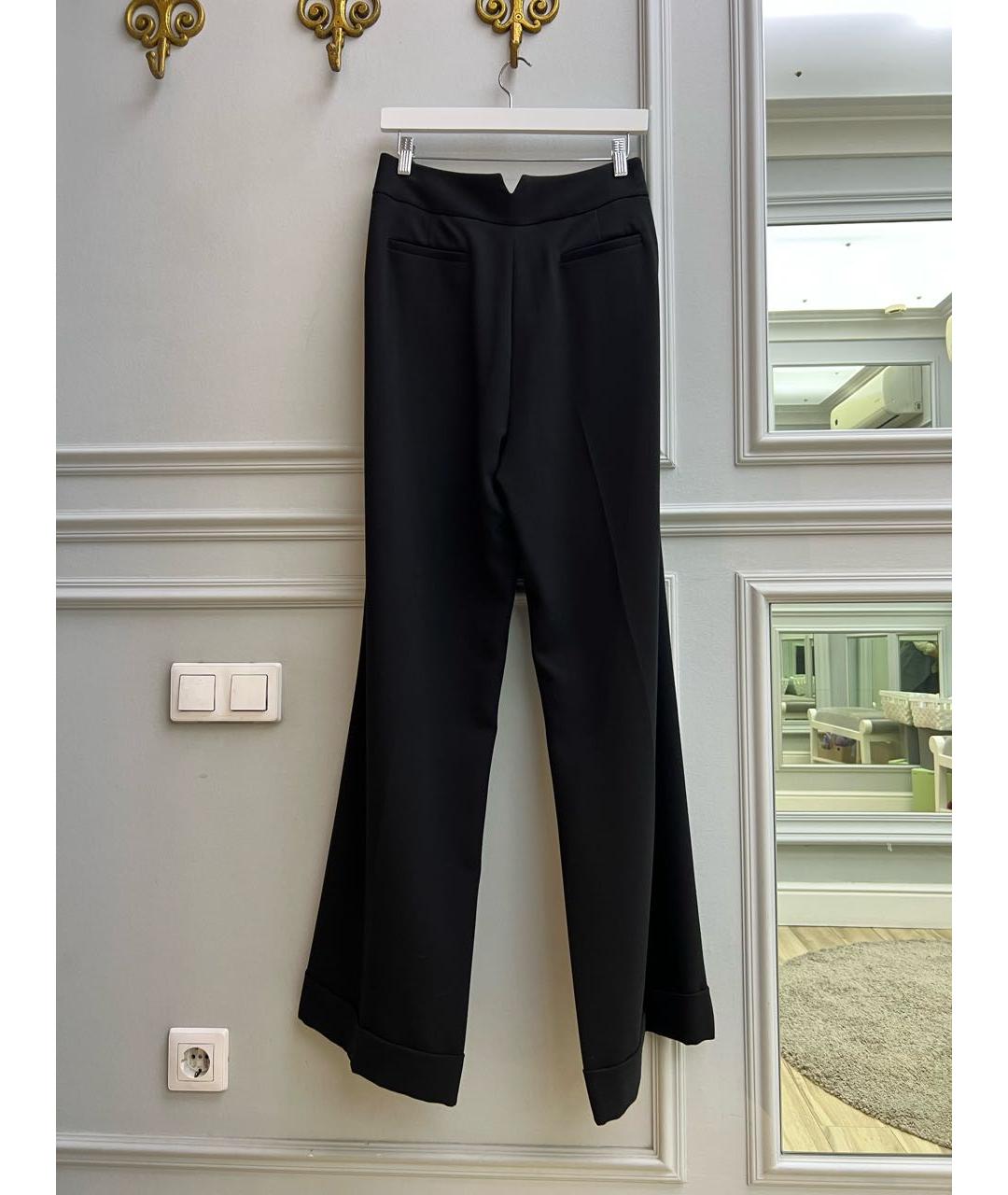 KARL LAGERFELD Черные полиэстеровые брюки широкие, фото 2