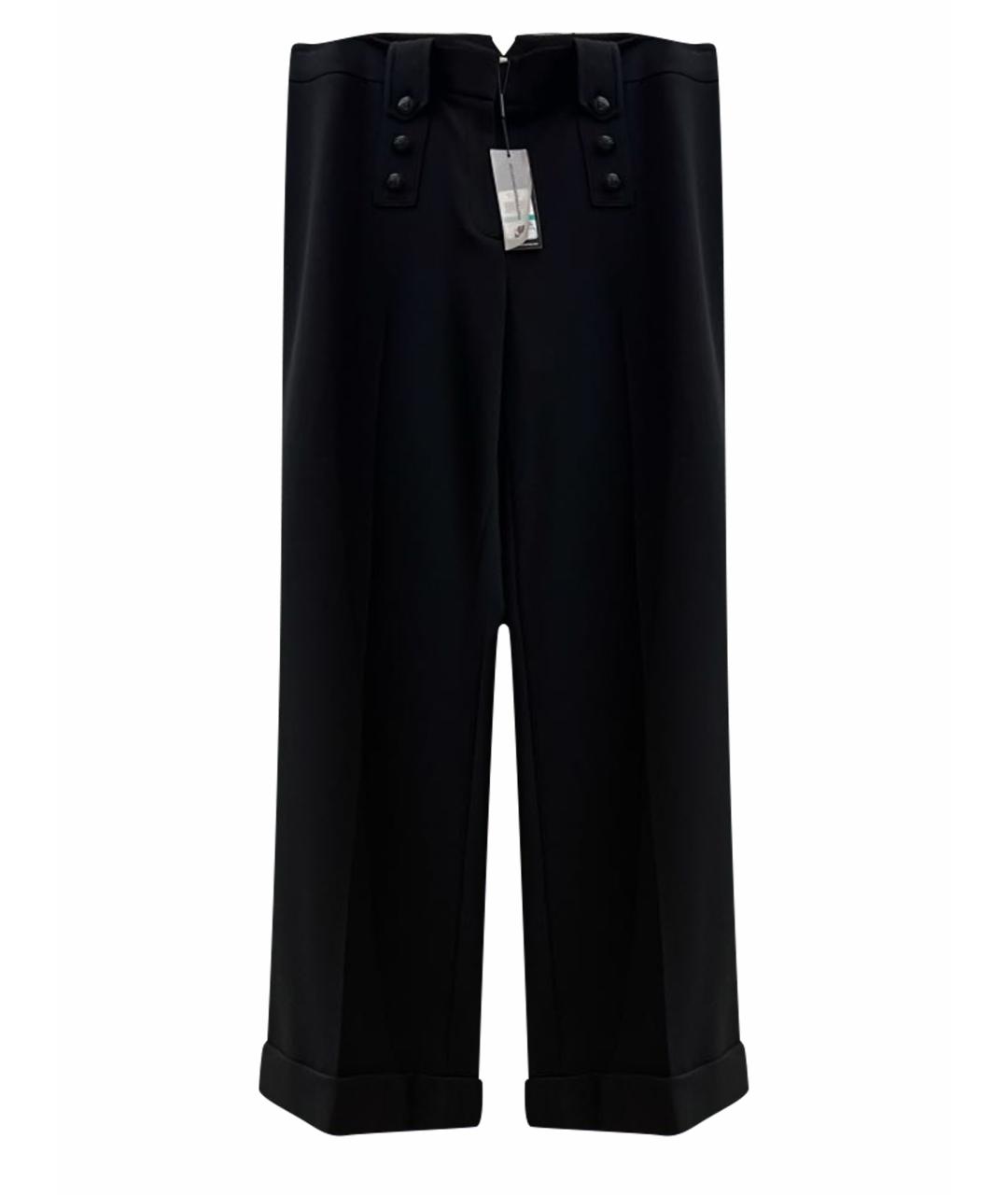 KARL LAGERFELD Черные полиэстеровые брюки широкие, фото 1