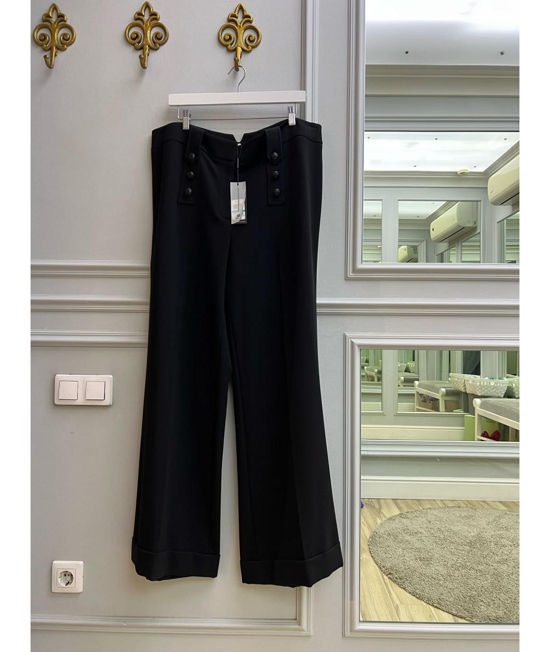 KARL LAGERFELD Черные полиэстеровые брюки широкие, фото 9