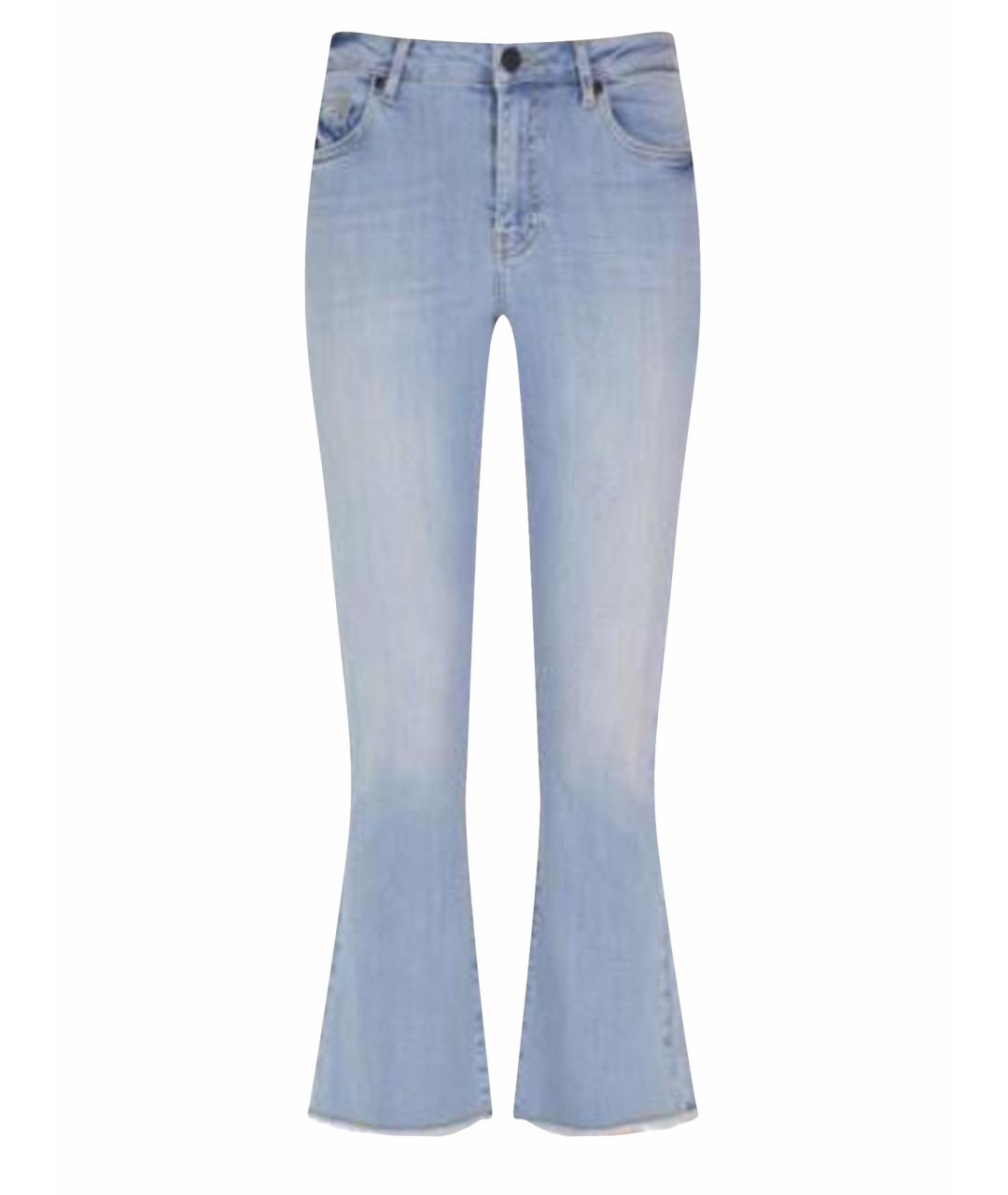 PINKO Голубые хлопко-эластановые джинсы клеш, фото 1