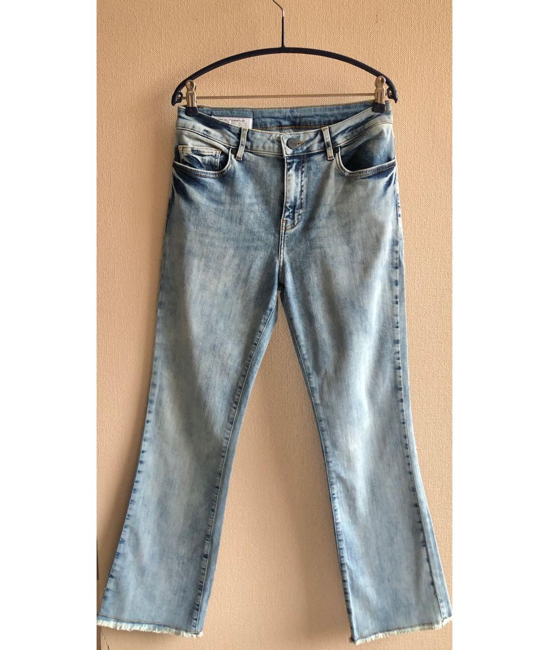 PINKO Голубые хлопко-эластановые джинсы клеш, фото 9