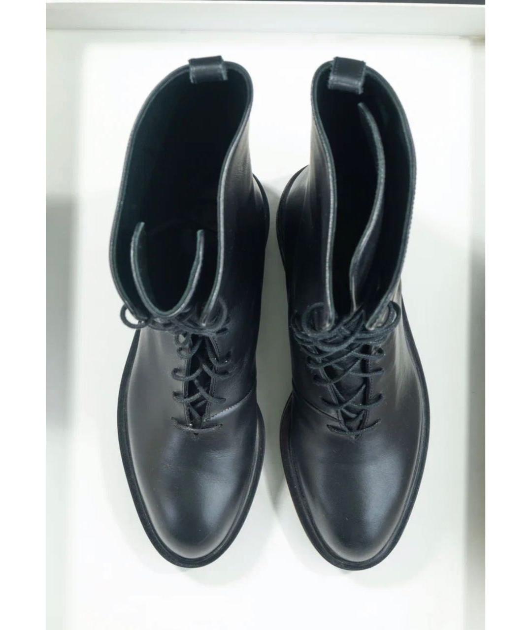KHAITE Черные кожаные ботинки, фото 3