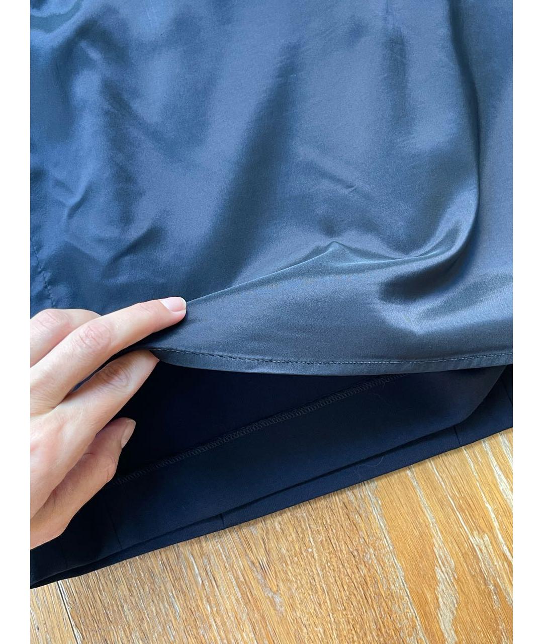 VERSACE COLLECTION Темно-синяя юбка мини, фото 7
