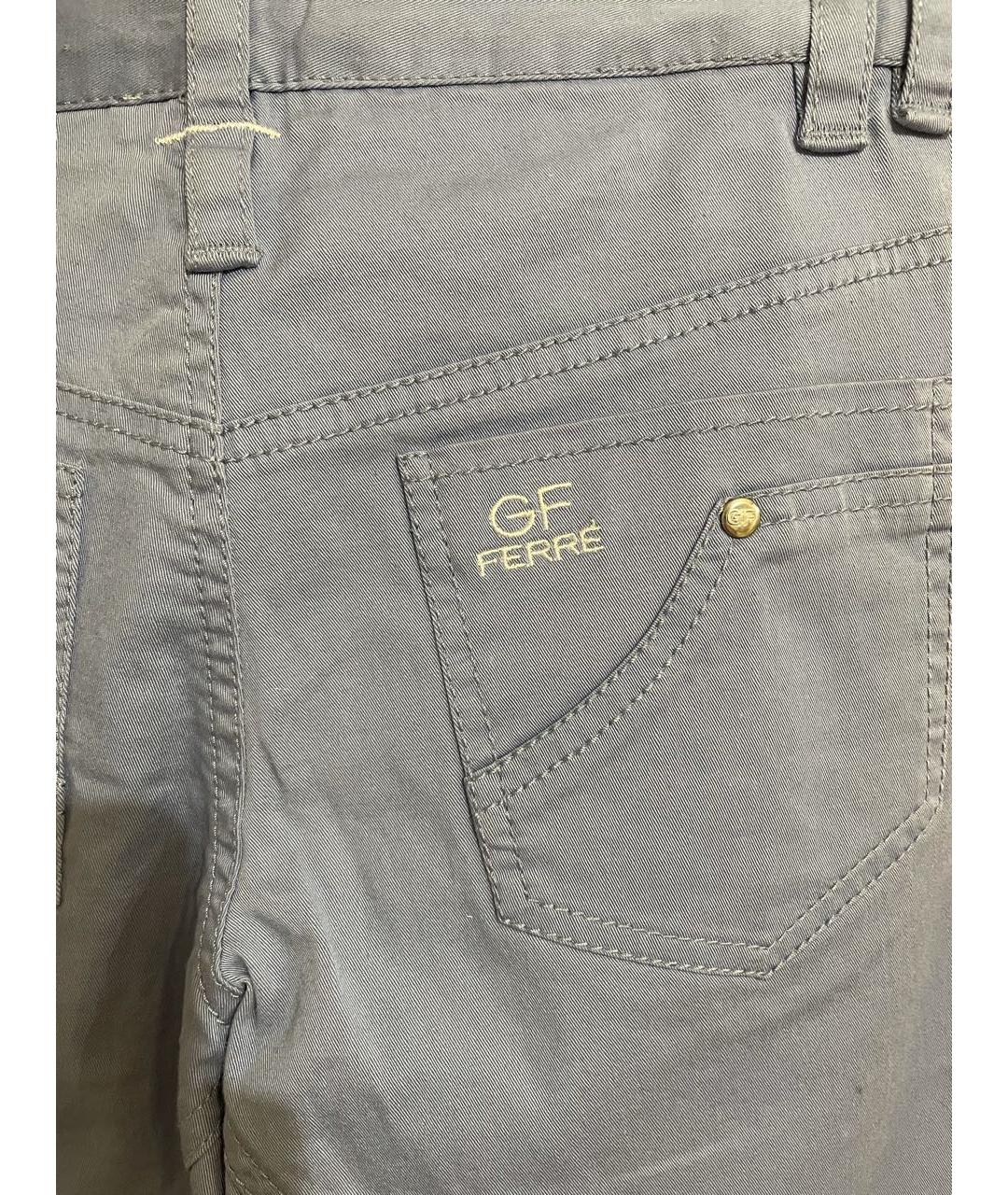 GIANFRANCO FERRE Голубые хлопковые брюки и шорты, фото 2