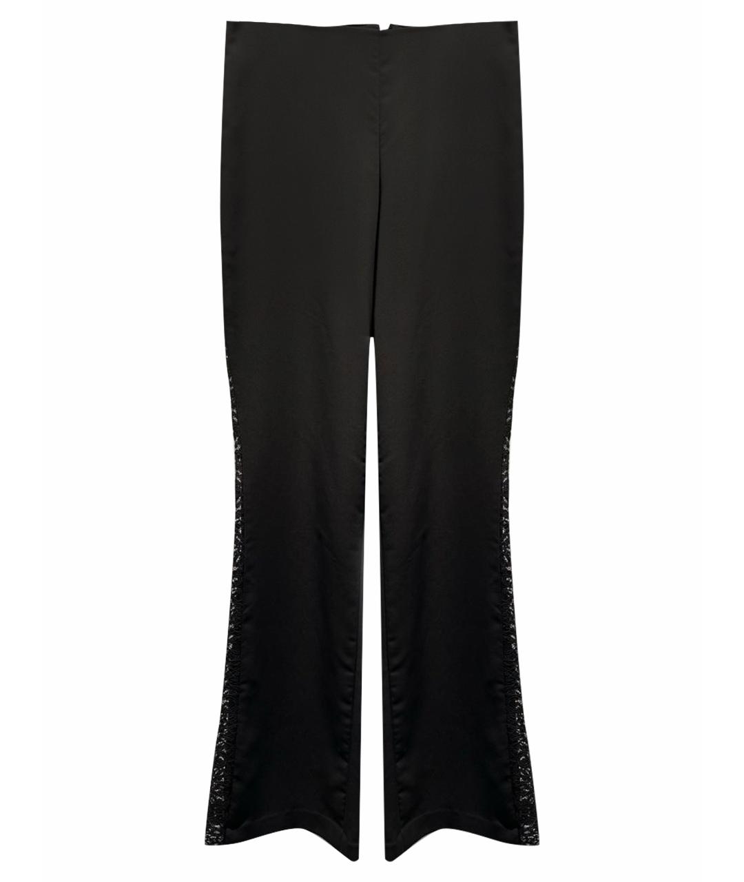 ALICE+OLIVIA Черные полиэстеровые брюки широкие, фото 1