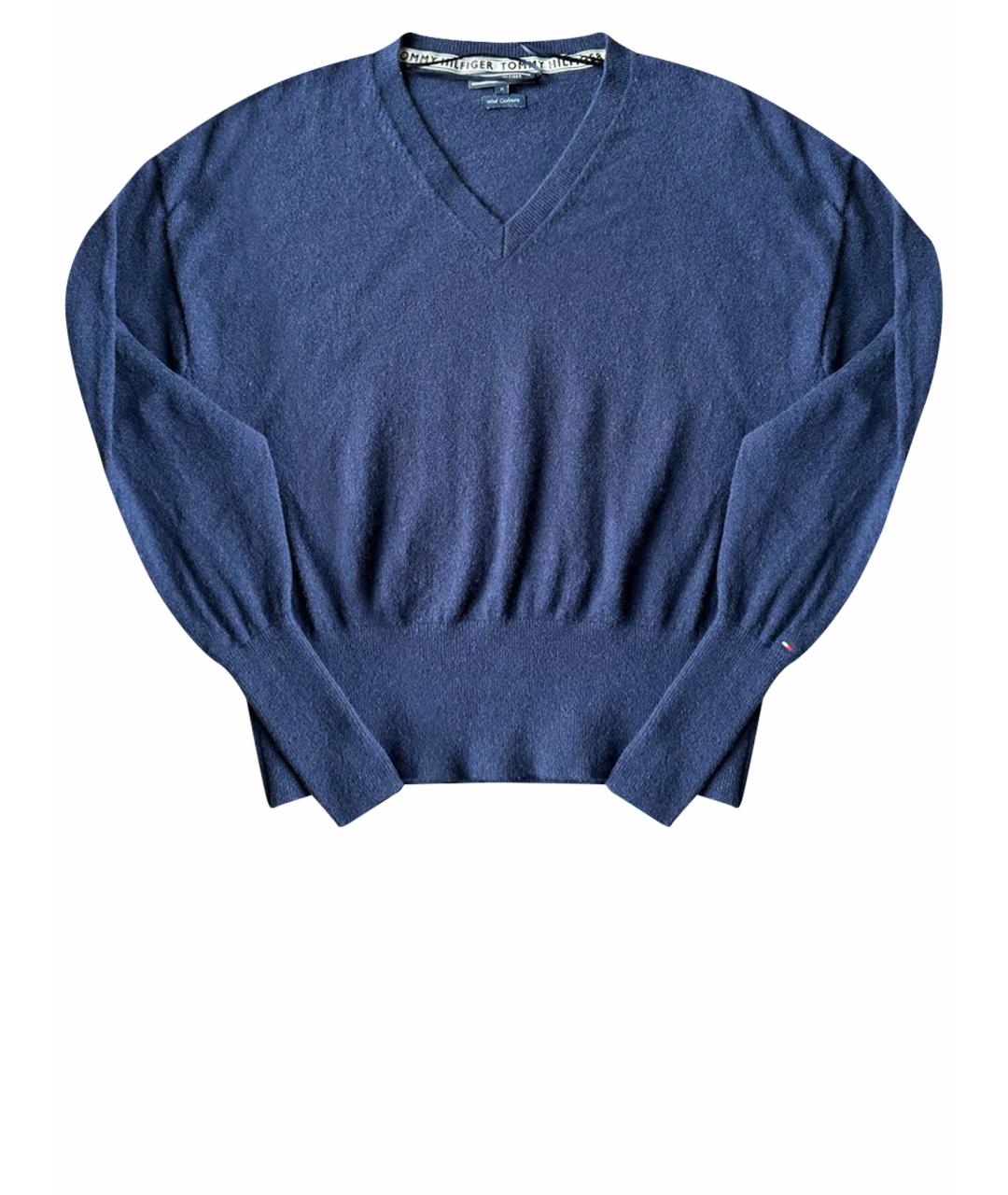TOMMY HILFIGER Темно-синий кашемировый джемпер / свитер, фото 1