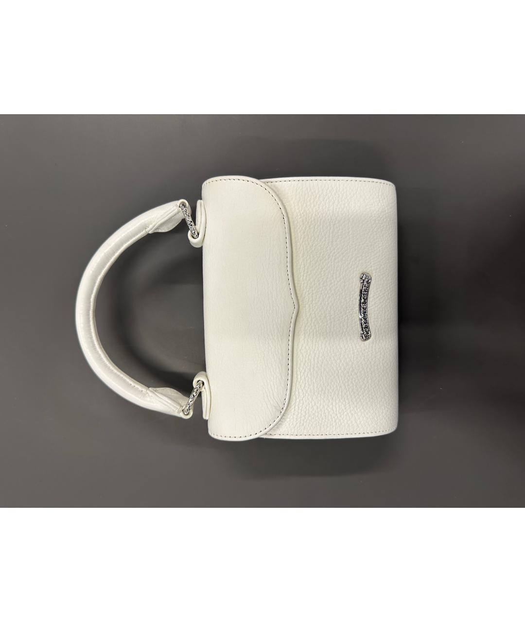 CHROME HEARTS Белая кожаная сумка с короткими ручками, фото 2