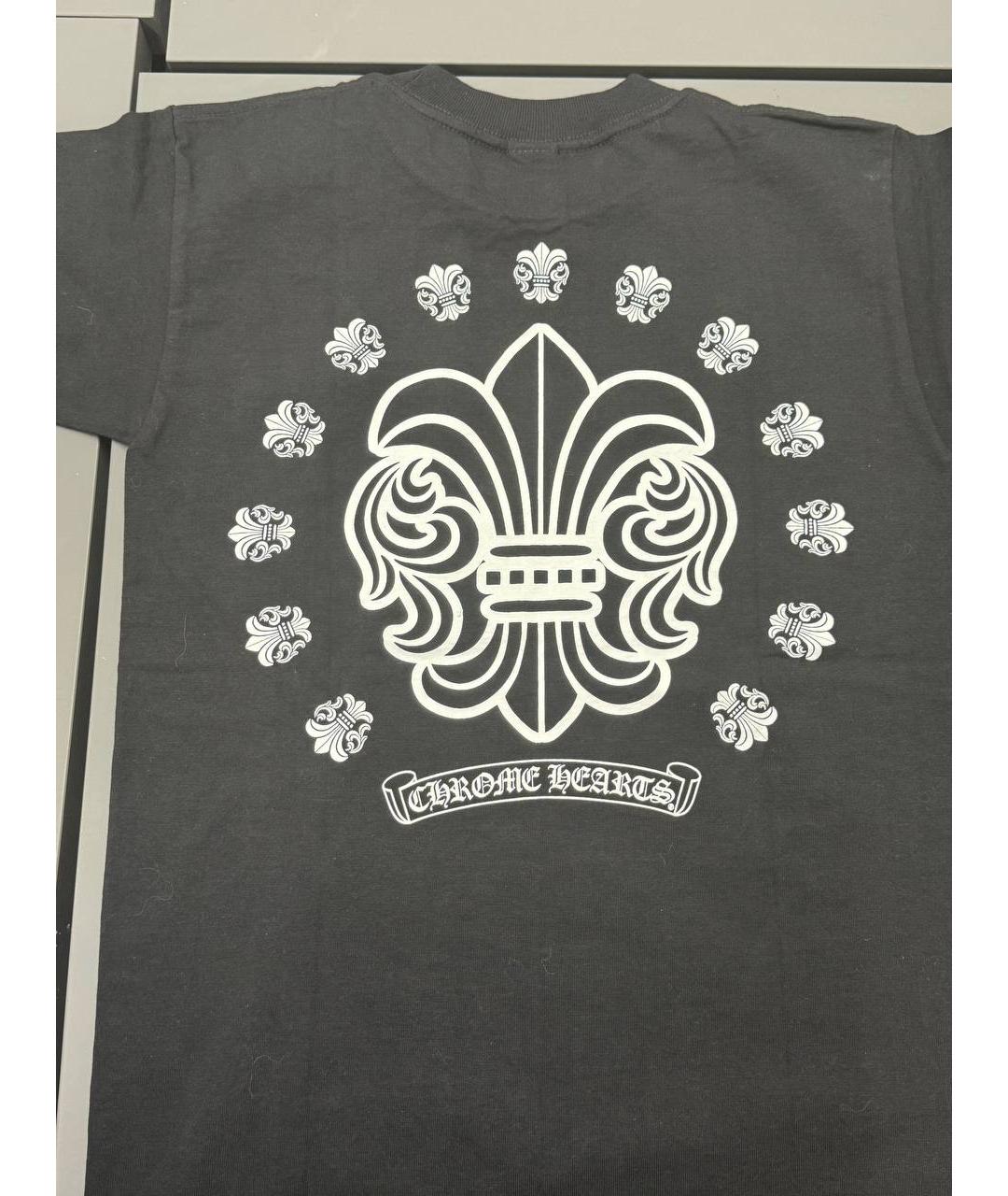 CHROME HEARTS Черная хлопковая футболка, фото 2