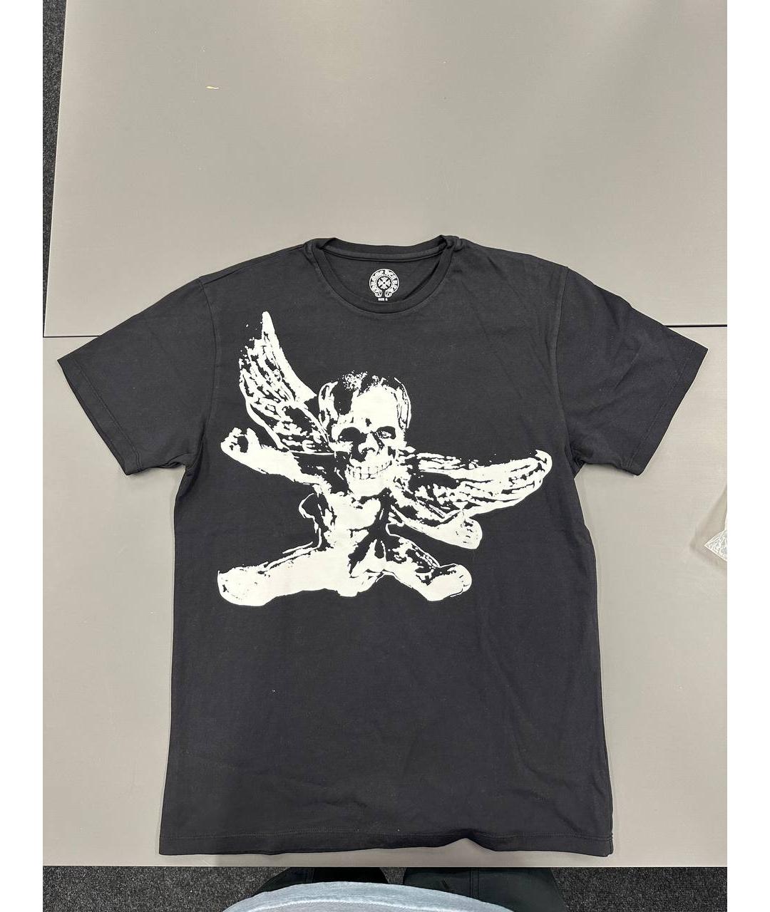 CHROME HEARTS Черная хлопковая футболка, фото 3