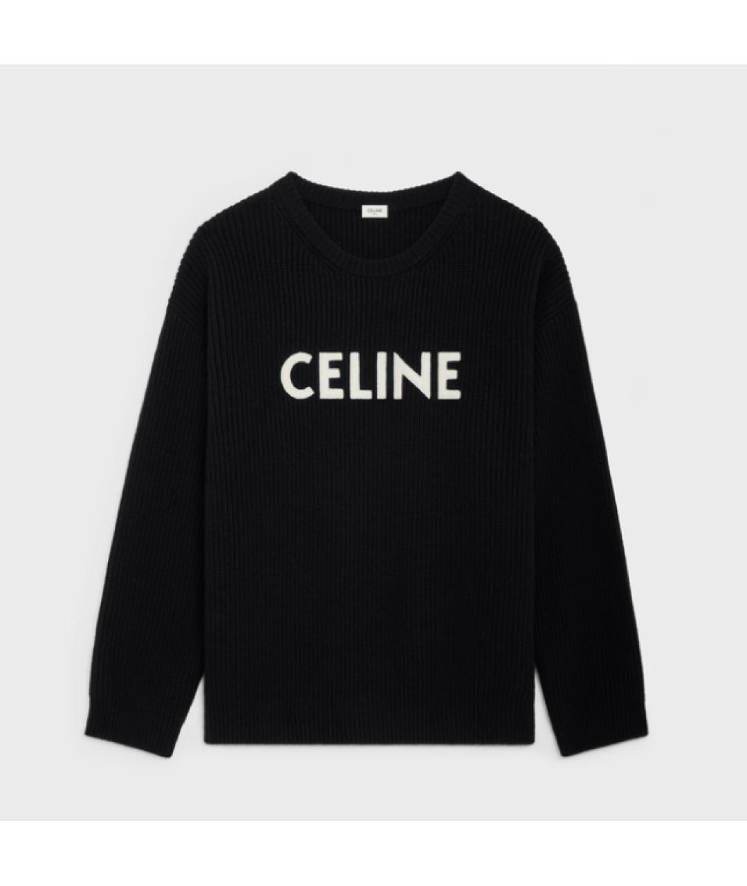 CELINE Черный шерстяной джемпер / свитер, фото 10