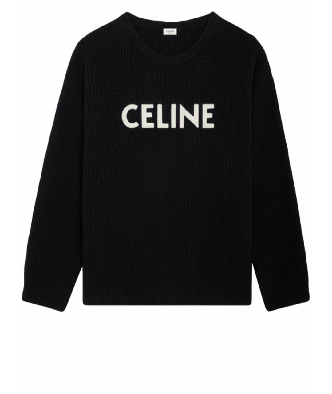 CELINE Черный шерстяной джемпер / свитер, фото 1