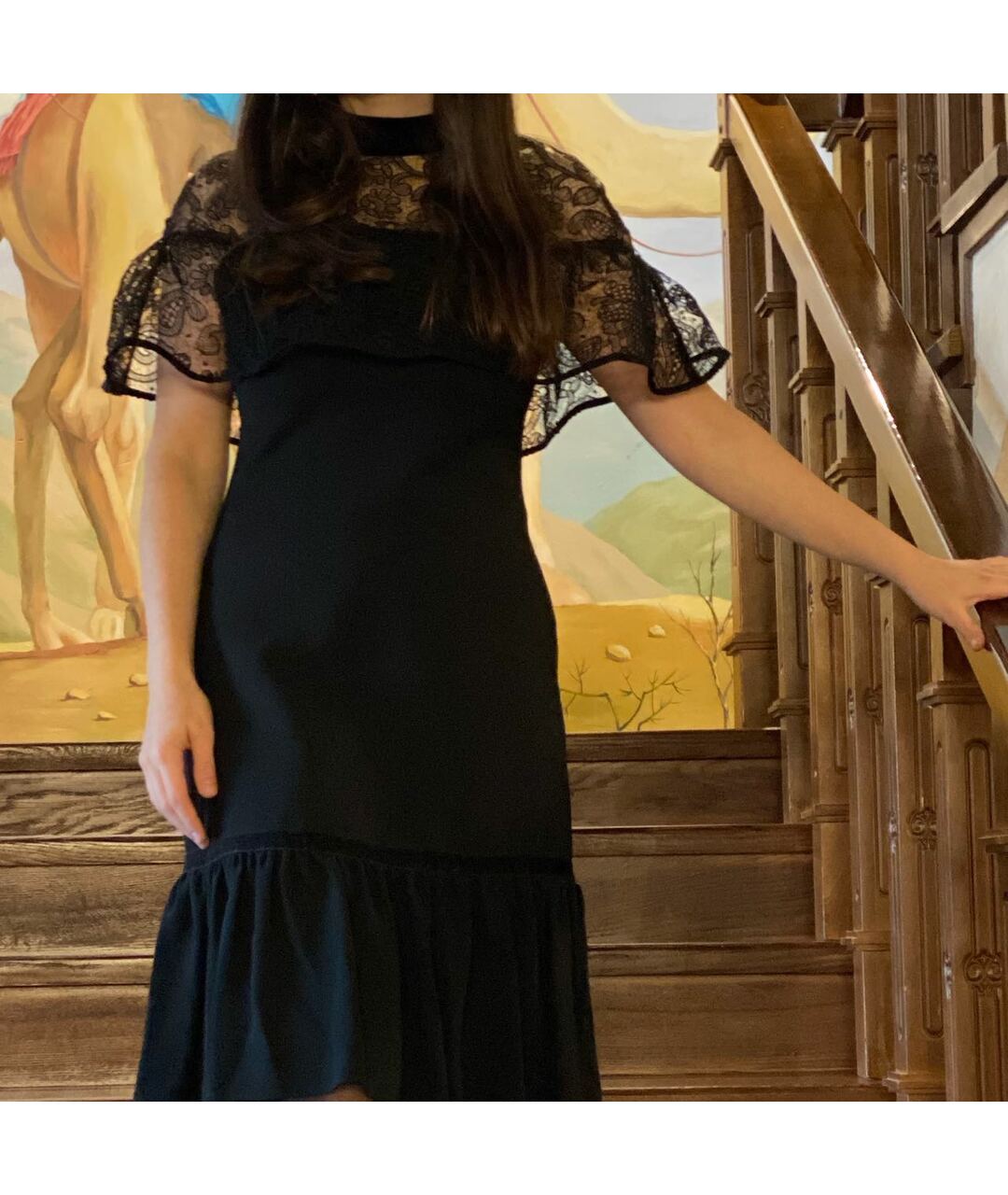 SELF-PORTRAIT Черное повседневное платье, фото 6
