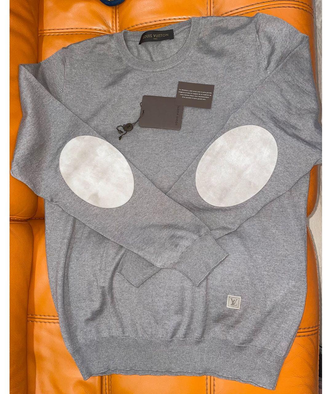 LOUIS VUITTON Серый шерстяной джемпер / свитер, фото 9