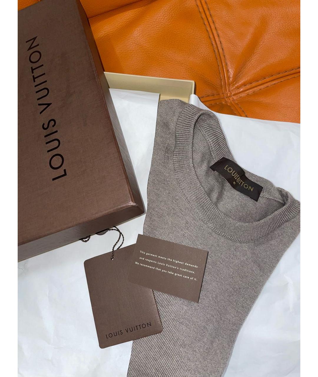 LOUIS VUITTON Серый шерстяной джемпер / свитер, фото 7