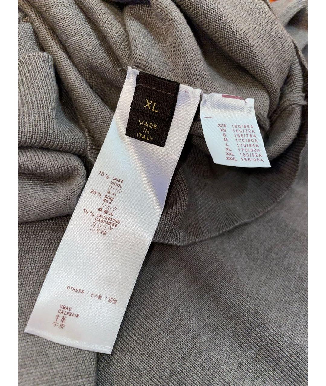 LOUIS VUITTON Серый шерстяной джемпер / свитер, фото 6