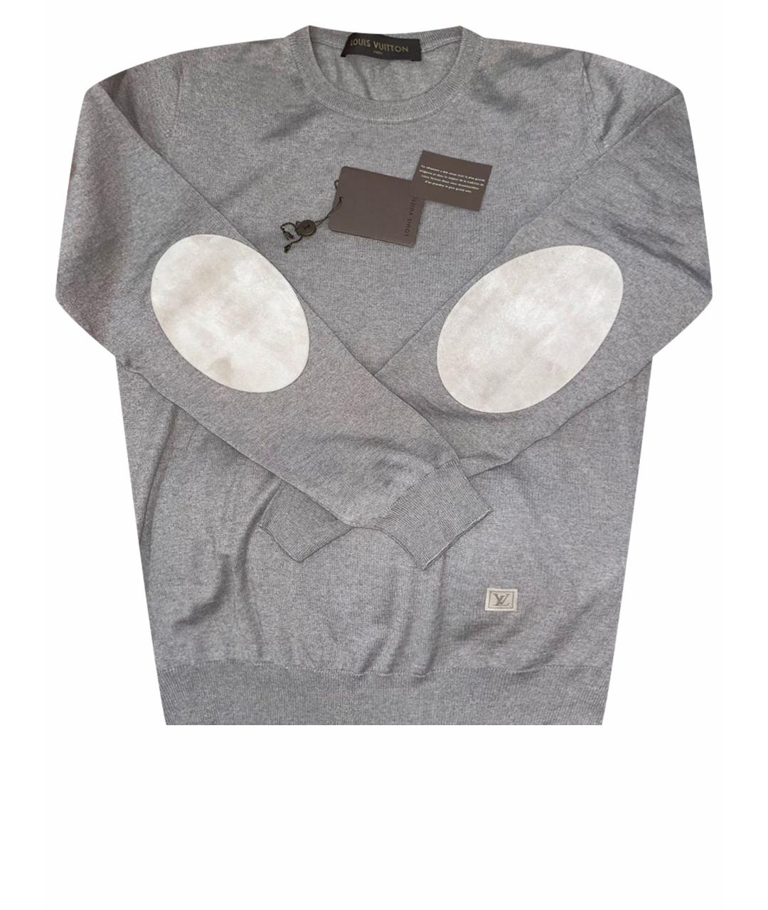 LOUIS VUITTON Серый шерстяной джемпер / свитер, фото 1