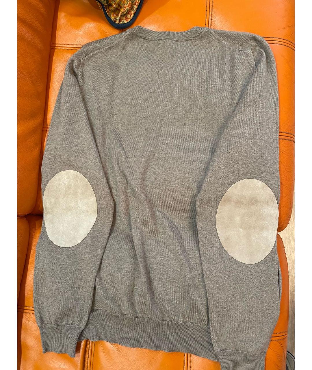 LOUIS VUITTON Серый шерстяной джемпер / свитер, фото 2