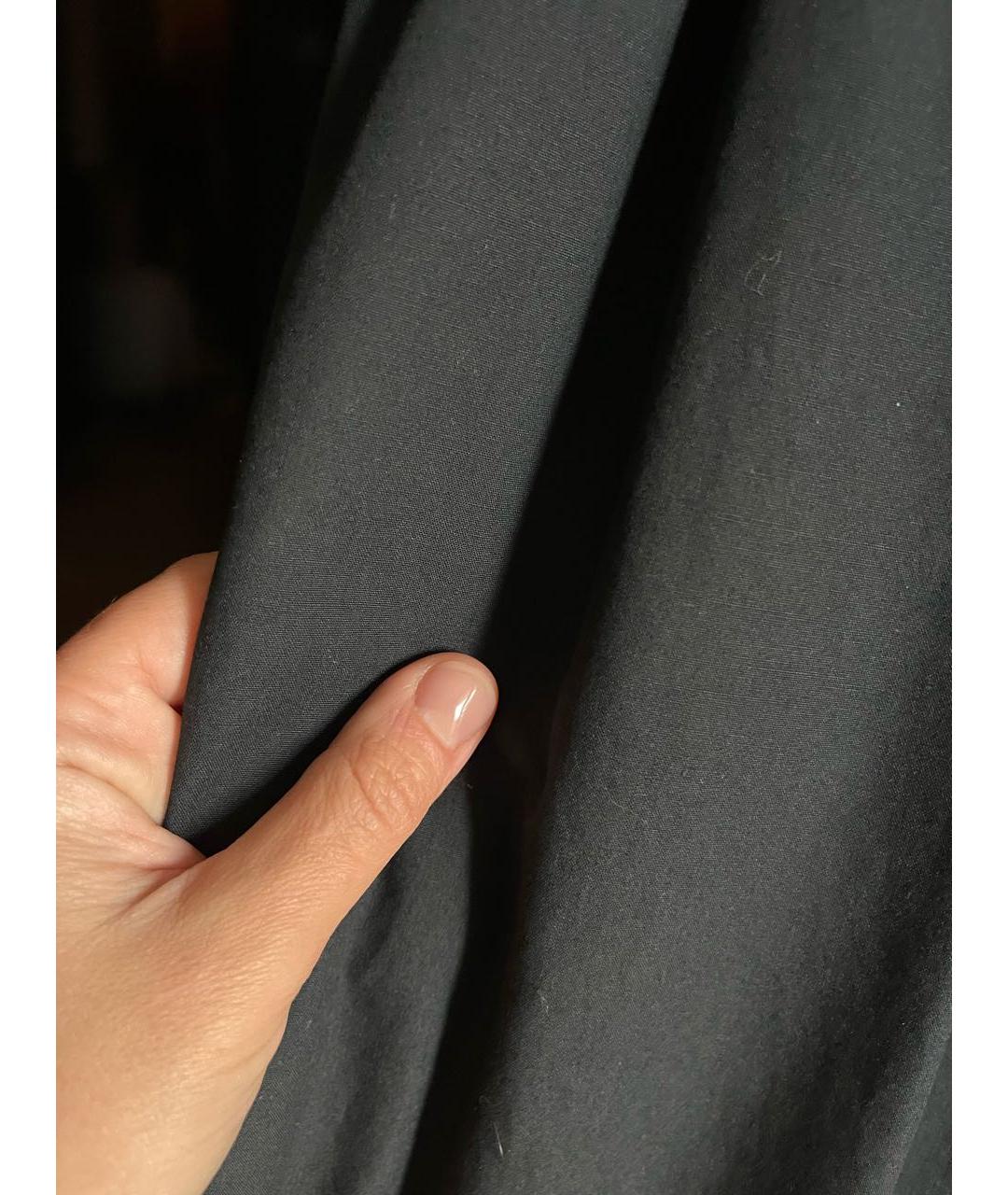 SAINT LAURENT Черная хлопковая юбка миди, фото 3