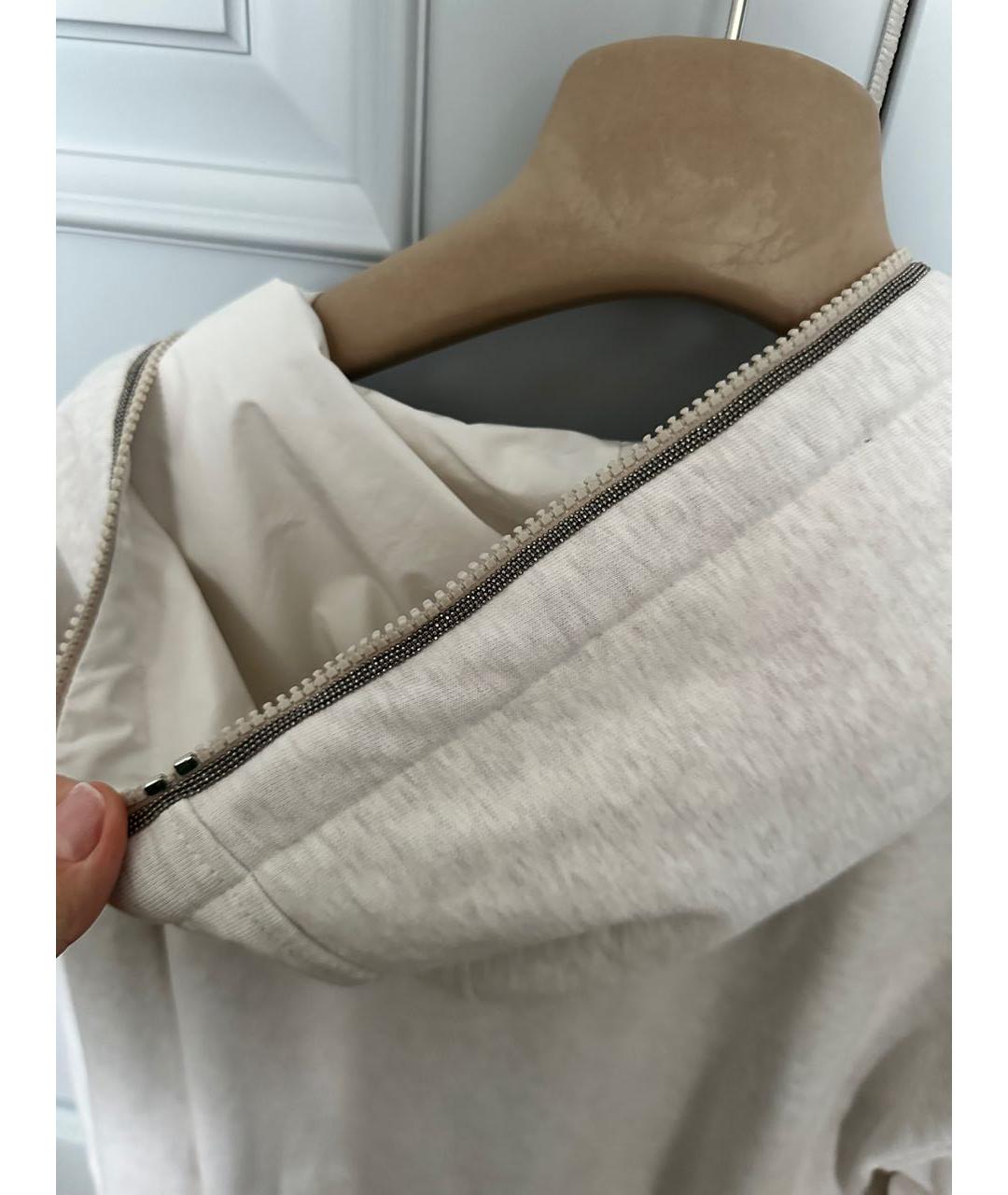 BRUNELLO CUCINELLI Бежевая хлопковая спортивная куртка, фото 5