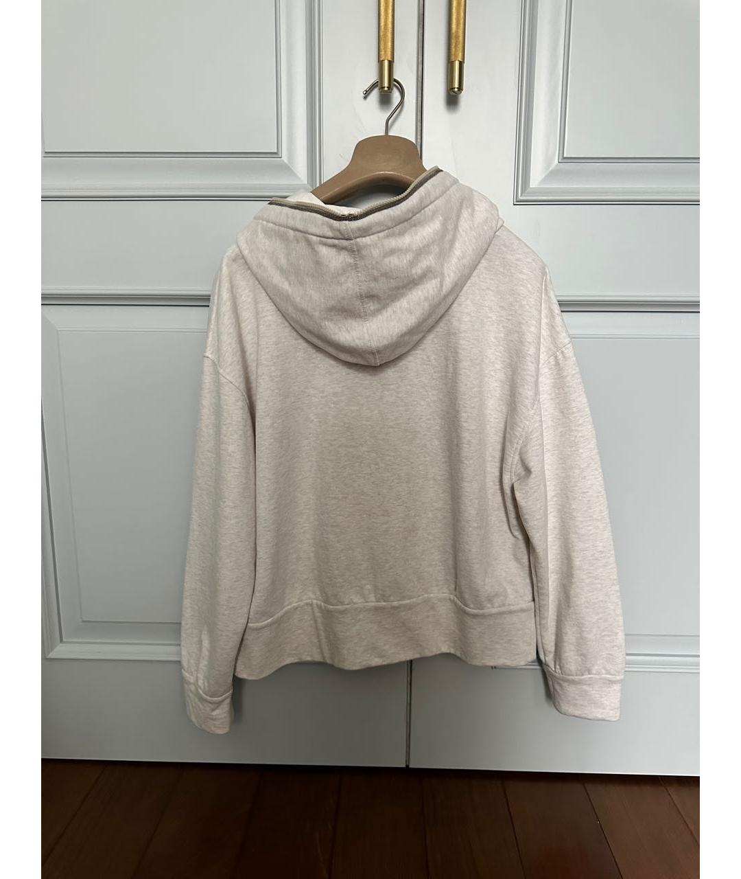 BRUNELLO CUCINELLI Бежевая хлопковая спортивная куртка, фото 2