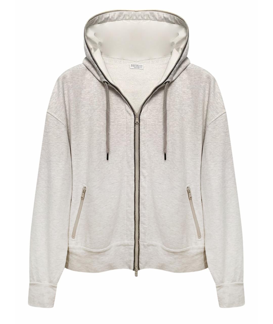 BRUNELLO CUCINELLI Бежевая хлопковая спортивная куртка, фото 1