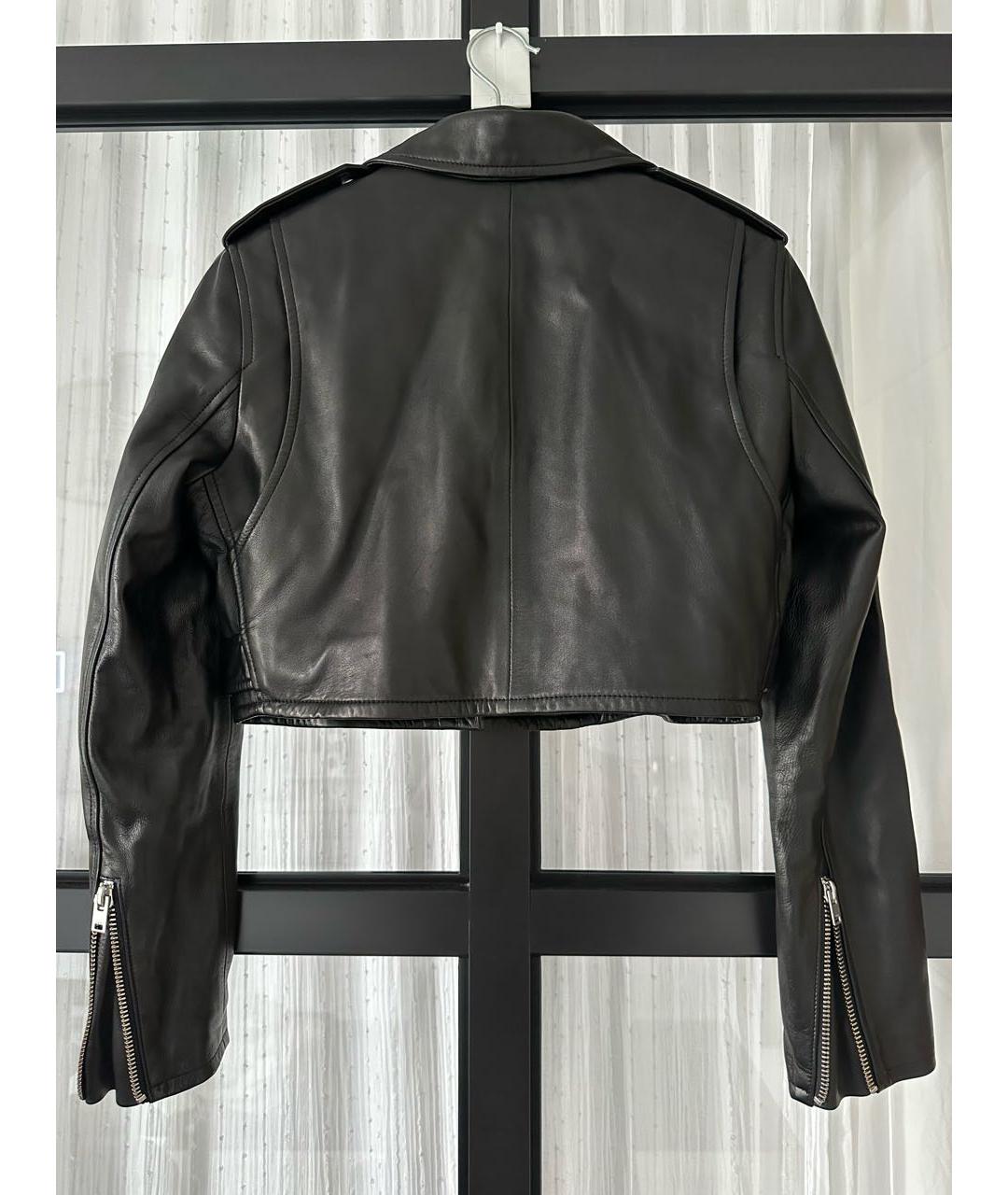 IRO Черная кожаная куртка, фото 2