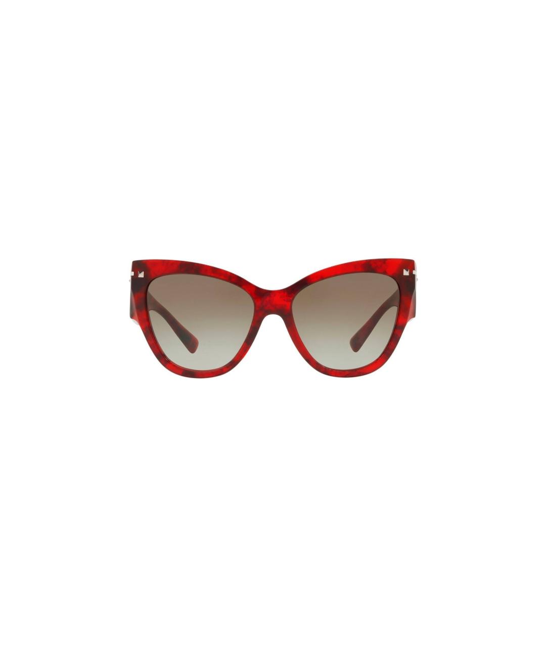VALENTINO Бордовые пластиковые солнцезащитные очки, фото 7