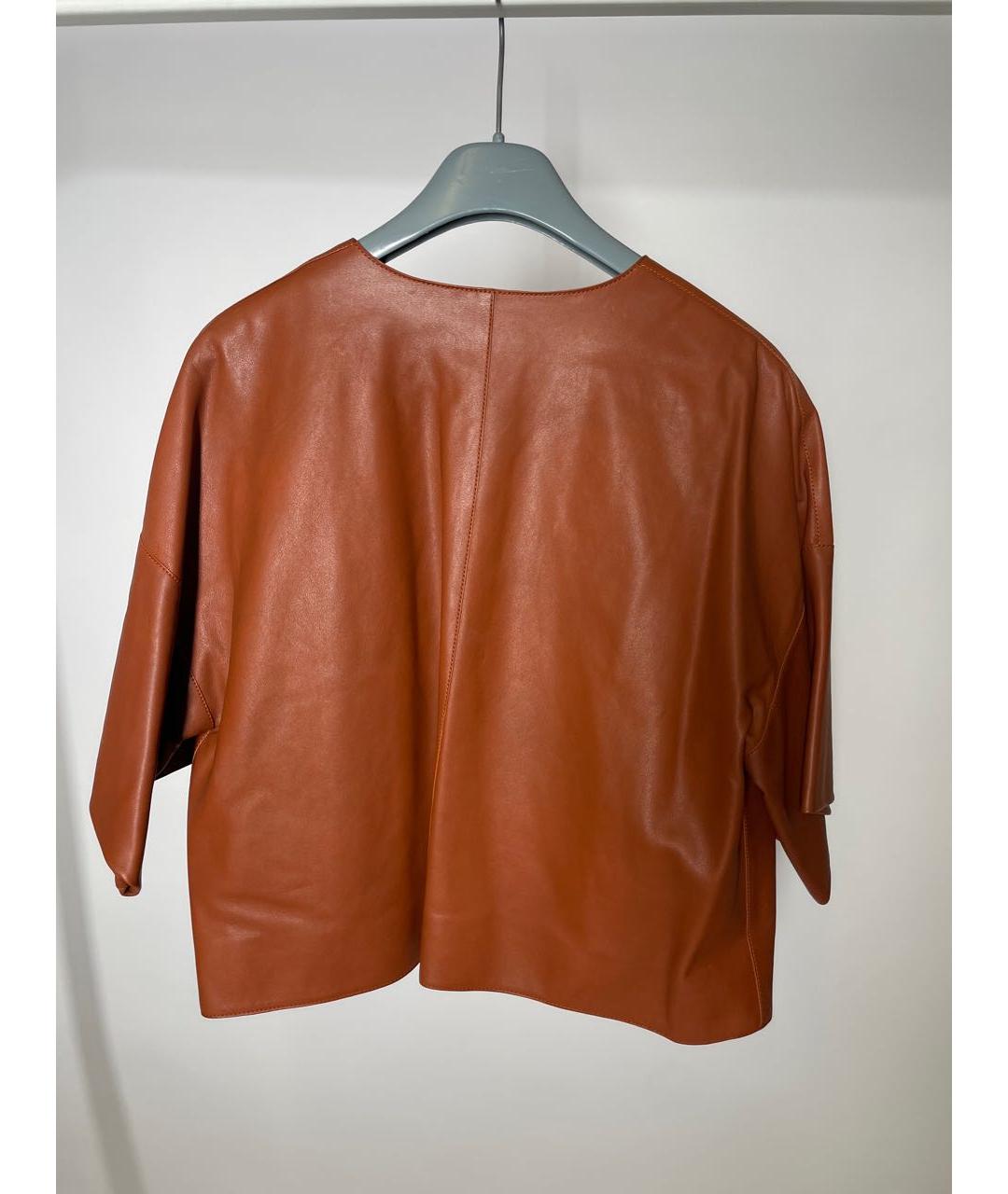 HERMES PRE-OWNED Коричневый кожаный жакет/пиджак, фото 2