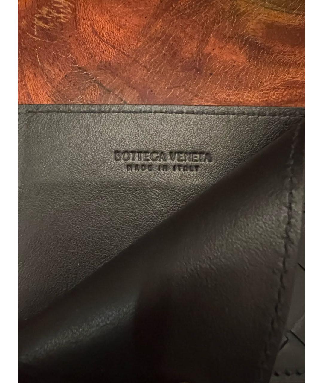 BOTTEGA VENETA Черный кожаный кардхолдер, фото 4