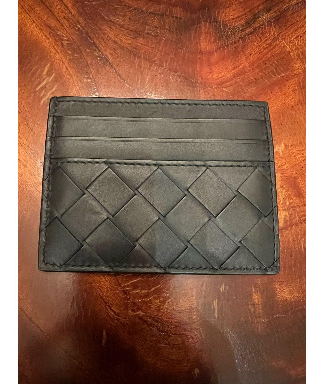 BOTTEGA VENETA Черный кожаный кардхолдер, фото 2