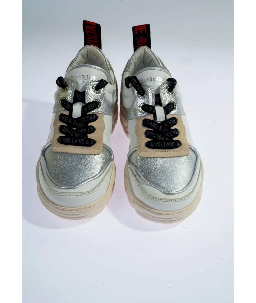 ZADIG & VOLTAIRE Белые кожаные кроссовки, фото 2