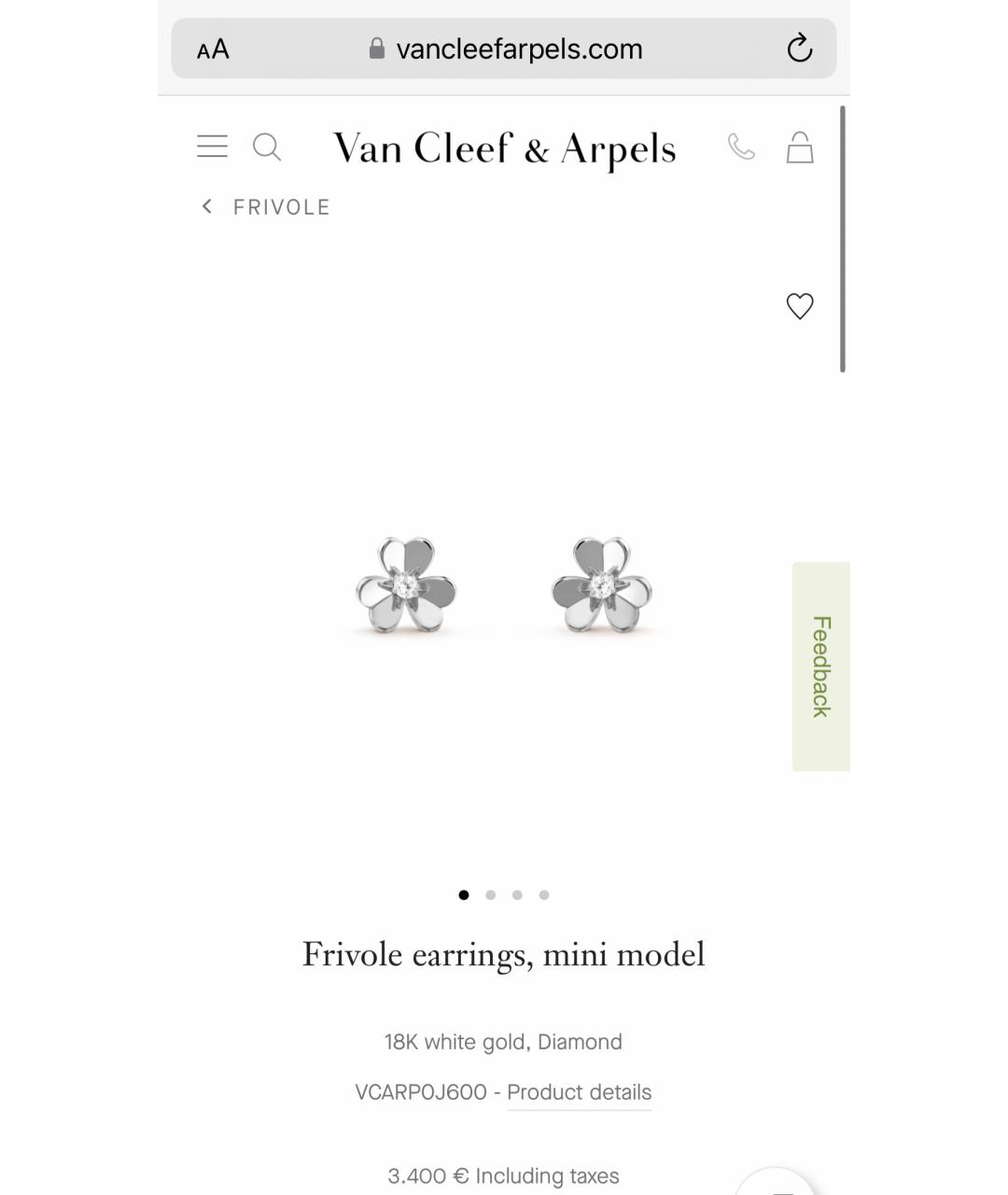 VAN CLEEF & ARPELS Серьги из белого золота, фото 10